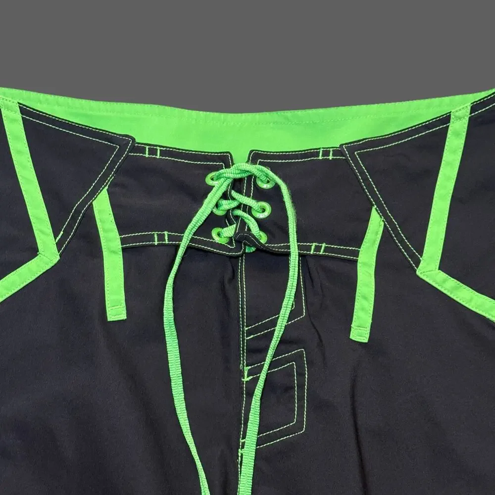 Nike Y2K Matrix Theme Boardshorts Black Green 30